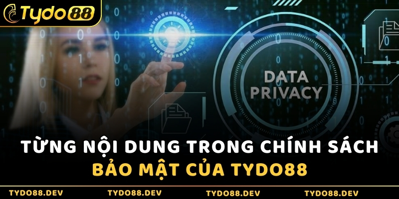 Từng nội dung trong chính sách bảo mật của Tydo88